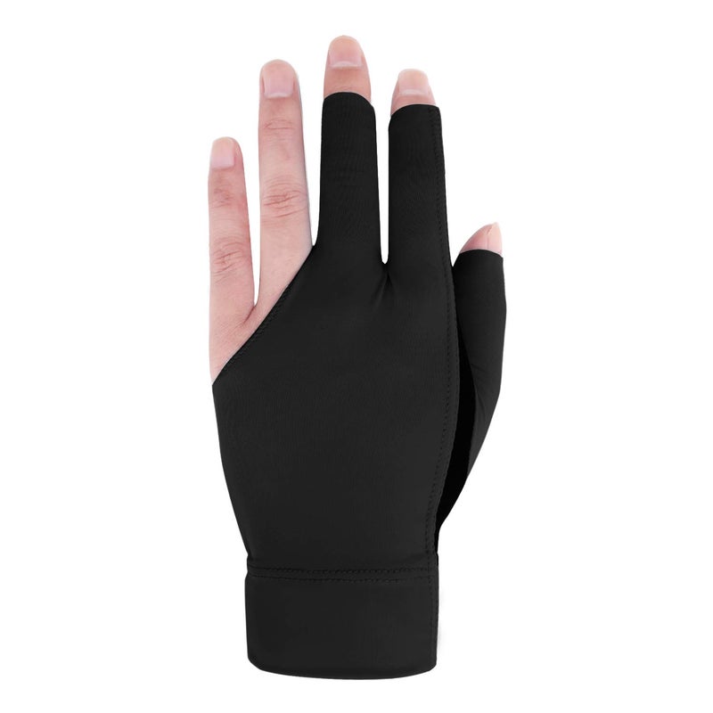 MioCloth Anti Slip Billiard Glove Left Hand Snooker Carom Billiard Pool Cue Sport Professional 3 Finger Glove Handwear Gift for Men Women Player - Image 3